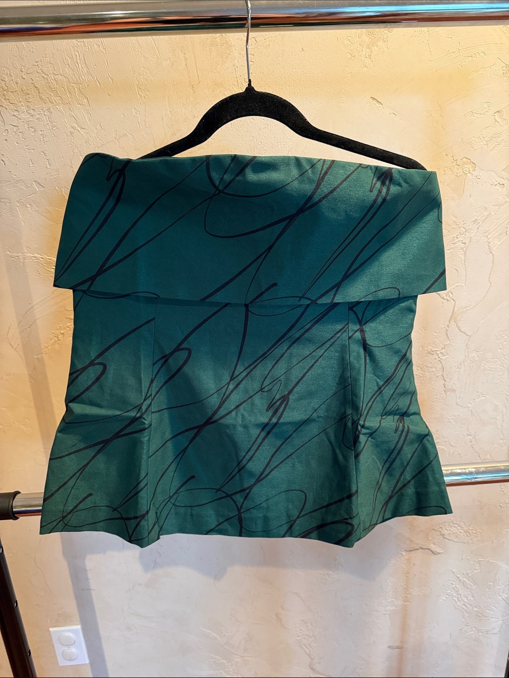 Tuckernuck Emerald Green strapless top NWT size lg
